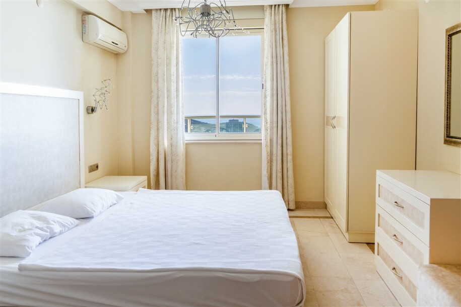 Goldcity'de Rezidans 1+1 - Alanya, Deniz Manzaralı-4